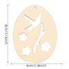 Huevos de Madera de Pascua con Cuerda de Cáñamo Decoración de Fiesta Navideña Colgante Artesanías con Virutas de Madera DIY para Niños Hogar