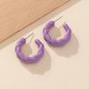 Pendientes de pintura en aerosol con corona de cáñamo popular de comercio exterior de TikTok, pendientes exagerados de color caramelo, joyería acrílica para las orejas para mujeres