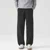 Pantalones Casuales Urbanos de Estilo de Negocios Casual de Lujo Ligero Anyang 2026 Otoño Nuevos Pantalones Rectos Holgados Pantalones de Vestir para Hombre
