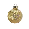 Enfeites de Bola de Natal Brilhantes Coloridos com Lantejoulas e Padrão de Caracol Branco Deslumbrante Decorações de Árvore de Natal