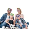 Decoraciones para Partido de Fútbol del Mundial Gafas Aficionados Animando Accesorios para Fotos Jarra de Cerveza Marco de Gafas con Letras de Fútbol