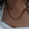 Collar de Perlas Dopamina para Mujer Nuevo Collar para Apilar Lujo Ligero Diseño de Nicho Cadena para Clavícula Joyería al por Mayor