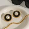 Brincos de Aço Inoxidável Jieding Europeus e Americanos Gota de Óleo Sentido Avançado Brincos de Nicho Titânio 18k Joia de Orelha Brinco Transfronteiriço