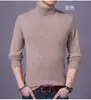 Suéter Masculino Gola Alta 2026 Outono e Inverno Novo Estilo Camisa para Camada Interna Casual Gola Reversível Slim Fit Suéter de Lã Tricotado