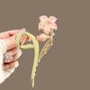 Primavera/Verão 2025 Clipe de Tubarão Fresco e Doce de Liga Flor de Lírio Presilha de Cabelo Acessórios de Cabelo Femininos Estilo Japonês e Coreano Presilha de Cabelo Feita em Yiwu