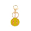 Estilo ins creativo colgante de béisbol con gota de aceite llavero creativo esmalte colgante de béisbol venta caliente transfronteriza