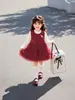 Vestido para niña, nuevo estilo otoño 2026, elegante vestido infantil, conjunto de dos piezas de estilo princesa para primavera y otoño