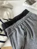 ¡Altamente Recomendado! Pantalones de Lana Mochi de Terciopelo Grises Estilo Coreano para Mujer, Pantalones Jogger Cálidos Forrados de Felpa para Invierno, Pantalones Casuales de Dos Formas de Usar