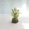 127 Flores Artificiales Tulipán Flor en Maceta Adornos Sala de Estar Comedor Flores Falsas Plantas Verdes Bonsái Decoración de Escritorio Muebles