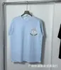 Camiseta Roja de Verano de Manga Corta con Logo Blanco de Casablanca, Marca de Moda Tendencia, Cuello Redondo, Estampado Minimalista, Redondo, Niche Casa