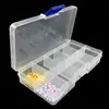 Caja de Almacenamiento de Plástico Transparente con 10 Compartimentos para Joyería, Cuentas a Granel, Accesorios Electrónicos, Botones, Tarjetas Cuadradas con Ranuras para Cuentas