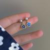 Agulha de prata Flor de pérola série de folhas joias Pastoral Estilo Design Senso Personalidade bonito menina brincos Super Fairy Brincos