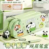 Estuche para Lápices de Doble Capa de Gran Capacidad Muyanfang, Caja de Papelería de Dibujos Animados de Alto Valor, Estuche Nuevo Lindo de Múltiples Capas para Estudiantes de Primaria