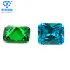 Zirconia Cúbica Rectangular Biselada al por Mayor Piedra Desnuda Cara de Anillo Flor Rectangular Biselada Zirconia de Colores