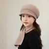 Novos estilos outono e inverno: chapéus para mulheres de meia-idade e idosas, com pelo de coelho e designs de tricô, modernos e quentes, com espessura extra para aquecimento adicional