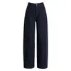 Jeans Blancos Rectos Suaves de Lyocell Xinge para Mujer, de Tiro Alto, que Estilizan la Figura, Adelgazantes, Holgados, de Pierna Ancha hasta el Suelo, Tres Colores