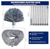 Herramientas de Limpieza Transfronterizas Plumero para Polvo del Hogar Set de Limpieza Plumero de Plumas Extensible Set Combinado para Alturas Limpieza