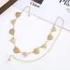 Cadena de cintura de carcasa metálica para mujer, accesorio para falda, cadena versátil para suéter, adorno de cintura bohemio adelgazante, en stock
