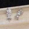 Accesorios DIY Joyería de Perlas Plata 925 Aretes de Lujo Soporte Vacío 10-12 Perlas Soporte Semiterminado Jg5867
