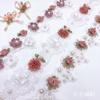 Seda de Poliéster Soluble en Agua Pesada Hecha a Mano Flor Pegajosa Perla Encaje Vestido de Niña Falda Textil para el Hogar Cortina Accesorios de Encaje DIY