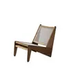 Sillón de Mimbre Silla Canguro Chandigarh Madera Maciza Retro Jardín B&B Hotel Silla Individual de Madera Maciza para Ocio