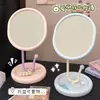 Espejo de Maquillaje de Escritorio, Lindo Espejo de Tocador de Mesa Estilo Crema, Espejo Portátil de Belleza y Almacenamiento de Joyería
