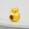 Oro arena chapado en cobre puro oro real de 24k en toda la red rojo bolsa de la suerte accesorios al por mayor imitación oro duro 3D con cuentas sueltas para bricolaje
