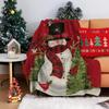 Cobertor de boneco de neve de venda quente na fronteira, cobertor de Natal, cobertor macio e confortável para presente de feriado, cobertor de flanela para cama e sofá