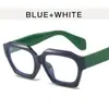 Óculos de sol estilo europeu e americano de nicho com armação grossa óculos de sol poligonais simples para homens e mulheres Óculos de formato côncavo para fotografia de rua de moda passarela