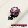 Maçaneta Colorida para Porta de Armário de Quarto Individual Infantil, Maçaneta Moderna Minimalista para Armário e Guarda-Roupa, Maçaneta Redonda Artística de Abóbora de Luxo Leve, Maçaneta de Furo Único