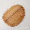 Bandeja de té de madera plato con forma plato creativo para guardar frutas nogal bandeja para pizza estilo bandeja de té china se puede configurar