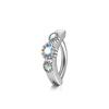Aliexpress Transfronterizo Simple Anillo para el Ombligo Diamante AB Barra de Acero Inoxidable Anillo para el Ombligo Moda Tendencia Joyería Piercing