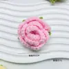 Llavero Anillo Flor Rosa Tejida de Peluche Terminado Estrella de Cinco Puntas Trasera Mochila Escolar Colgante Pequeño Accesorios de Regalo Acompañantes