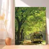 Pintura a óleo digital DIY série paisagens naturais, pintura a óleo colorida preenchida à mão, arte de parede decorativa para alívio do estresse e cura