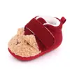 Zapatos de bebé de terciopelo de oso cálidos de invierno con dibujos animados, zapatos de suela blanda, zapatos de bebé, zapatos para niños pequeños 2285-1