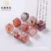 14*14mm Flor de Cola Amarela Cubo de Açúcar Quadrado Contas Soltas Contas para DIY Pulseira Colar Acessórios de Joias Produtos Semi-acabados Atacado
