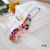 Pente Mini de Acetato Estilo Coreano Ins com Estampa de Leopardo Pingente Versátil Fofo Laço Coelho Decoração Pingente de Bolsa