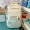 Mochila Simples de Grande Capacidade 2026 para Estudantes Femininas Campus Multicamadas Descompressão Bolsa Escolar Mochila Branca Creme