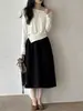 Camiseta Base Casual de Manga Larga Asimétrica con Hombro Descubierto para Mujer Beishan Tongshu, Camiseta Ajustada con Abertura Lateral Asimétrica para Otoño 719
