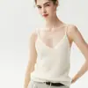 Camisole de Cashmere com Malha Waffle Macia e Elástica para Mulheres, Decote V, Ajuste ao Corpo, Sem Costura, Versátil, Camada Base de Regata com Alça Fina, Novo Estilo 2026