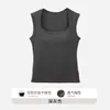 Camiseta sin mangas de algodón de alta calidad estilo workwear americano para mujer, adecuada tanto para llevar sola como debajo de otra prenda, que cubre los laterales del busto, tirantes anchos, estilo puro y seductor
