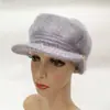 Boina de Pico de Pato de Moda Estilo Coreano Sombrero de Lana Tejido Versátil Otoño e Invierno Forrado de Felpa Resistente al Frío Sombrero Cálido a la Moda