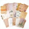 Papel Material Momo Série de Ensaios Nostálgicos Fundo para Colagem de Arte com Bordas de Plantas Vintage para Diários 6 Estilos