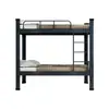 Litera para dormitorios universitarios, cama con estructura metálica engrosada, cama alta y baja para dormitorios, cama con estructura de hierro para trabajadores de obras de construcción, tipo cerrado