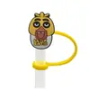 Tapa de Silicona con Forma de Oso de Dibujos Animados para Popote 8/10mm Tapa para Popote Decoración a Prueba de Polvo Anti-Derrames Tapón para Popote Venta al por Mayor
