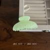 2024 nuevo color hielo transparente verano clip de agarre moda llamativo monocromático parte posterior de la cabeza cabello clip de tiburón horquilla para todo combinar femenina