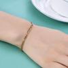 Venta Caliente Transfronteriza Europea y Americana de Amazon Cadena Figaro de 4 mm Pulsera de Acero Inoxidable Dividida Pulsera Personalizada de Oro de 18 Quilates Venta al por Mayor