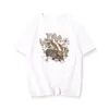Camiseta Corta de Manga Corta Retro Holgada Oversize Color Marrón Americano para Mujer para Mostrar Blanqueamiento Verano Holgada Nuevos Tops en
