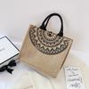 Bolsa de linho Amazon Mengchen nova de grande capacidade bolsa de compras de linho bolsa de ombro de moda europeia e americana geração cabelo