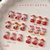 2026 Danza del León de Año Nuevo Muñeco Accesorios para Uñas Arte 3D Dibujos Animados Gato de la Suerte Resina Uñas Portátiles Decoraciones de Diamantes Grandes Venta al por Mayor